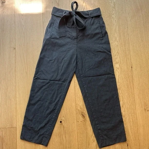 ARITZIA Wilfred  Tie-Front Pant Wool Straight Leg Trousers - 2 - Picture 4 of 14